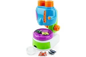 Boley My First Microscope Kit - STEM Science Learning Microscope for Kids with Binocular Viewer and Realistic Butterfly Toys - Educational Beginners Set for Toddler and Preschool Aged Children