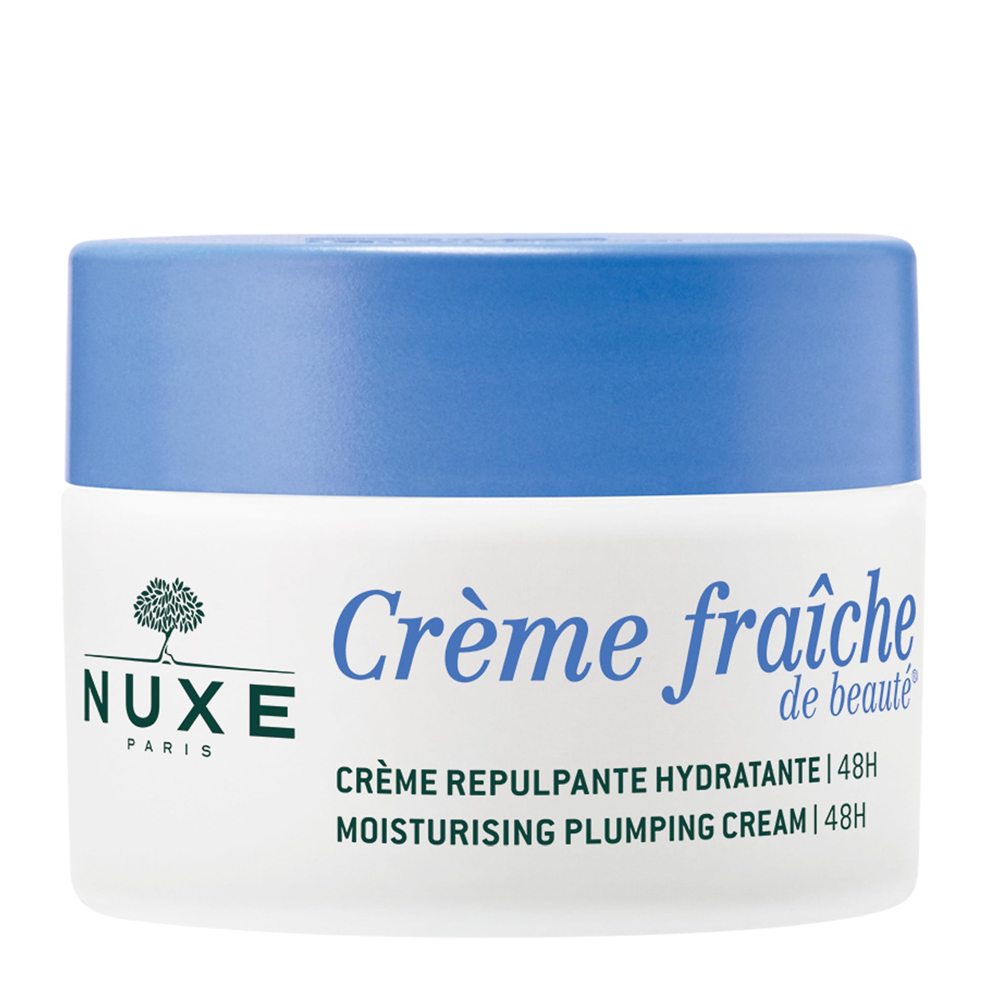 Nuxe Crème Fraîche de Beauté Moisturising Rich Cream 50ml, 48h Hydration & Nourishment, With Red Algae Extract & Shea Butter, Vegan Formula for Dry Skin