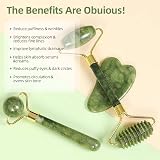 TECHSTR Jade Roller Gua Sha Set - Eye Puffiness & Skin Tightening view 8