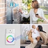 TECKNET Wireless Doorbell IP65 Waterproof 400m 60 Chimes 5 Levels RGB Light view 7