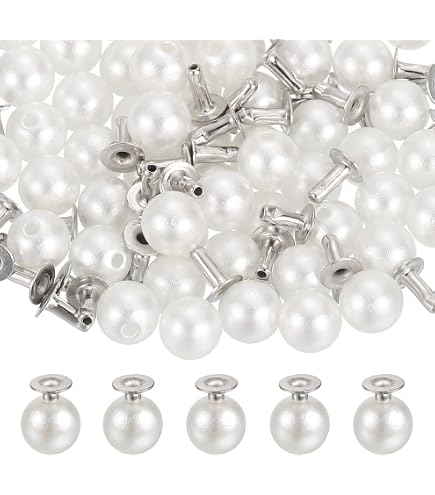 80 Clous Strass Avec Rivets - 6mm, Argenté Et Noir - Pour Décorer Vêtements, Sacs, Chaussures, Cuir - DIY Punk Et Rock