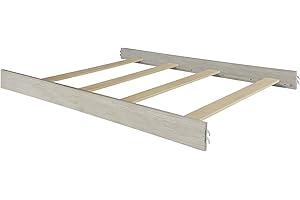 Evolur Universal Convertible Crib Wooden Full Size Bed Rail, Antique Grey Mist