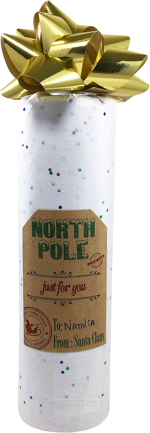 Natural Kraft from Santa Claus Stickers, 2” x 3” Inch Christmas Gift Tags 100 Total Labels : Office Products