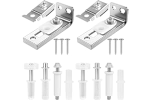 OKXIRI Bifold Door Hardware, 2 Pack Closet Door Hardware Repair Kits, Bi-Fold Door Hardware Kits for Accordion Door, Include Bifold Door Bottom Pivot, Bracket, Guides Wheel
