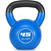 CAP Vinyl Coated Cast Iron Kettlebell, 10-50 LB Home Gym Weight