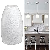 Viinew Mini Glass Pendant Light 1-Pack with Handblown Milk White Art Oval Glass Lamp Ceiling Hanging Light, for Dining Room,K
