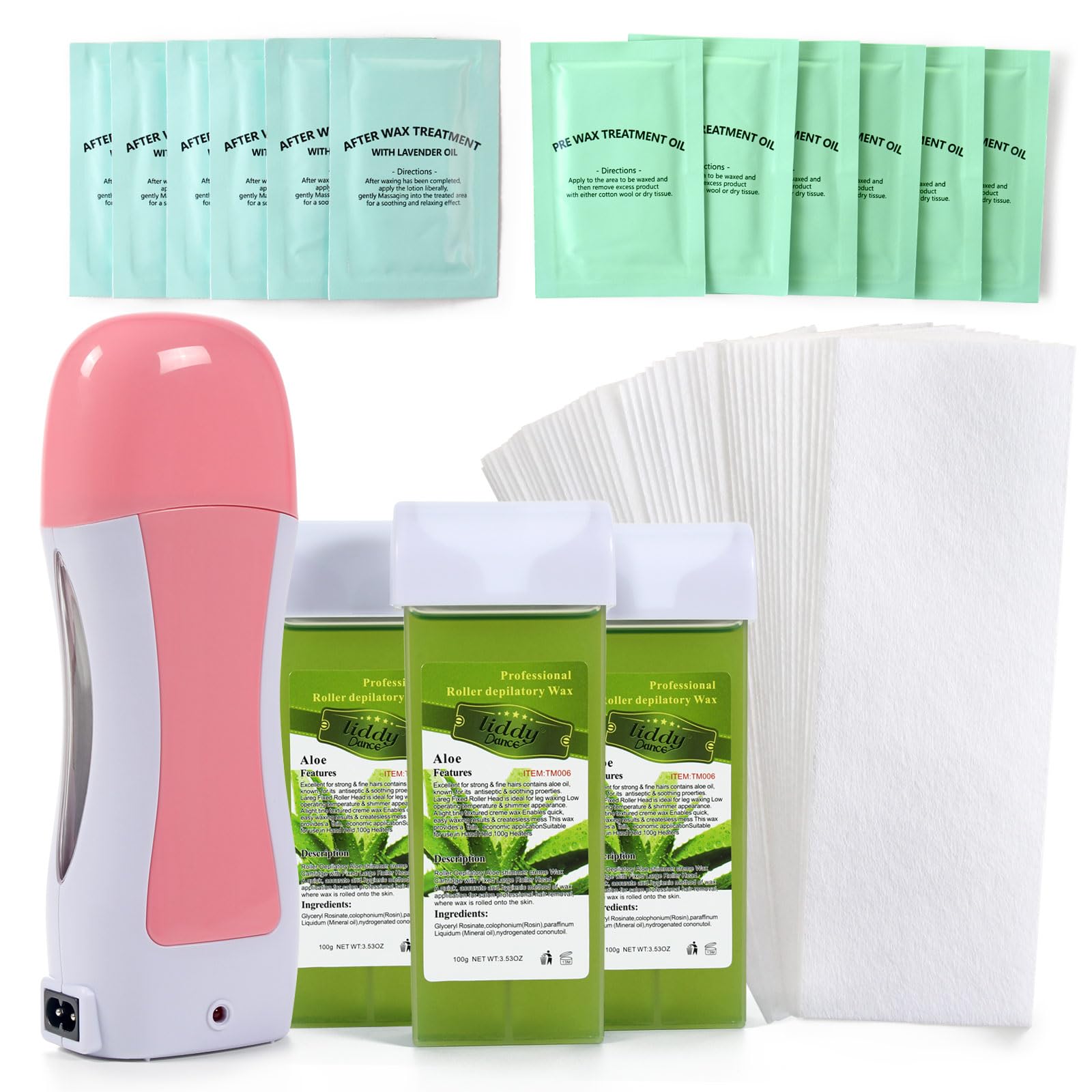 Photo 1 of Roll-On Wax Waxing Kit for Sensitive Skin - Wax Roller for Larger Areas at Home
