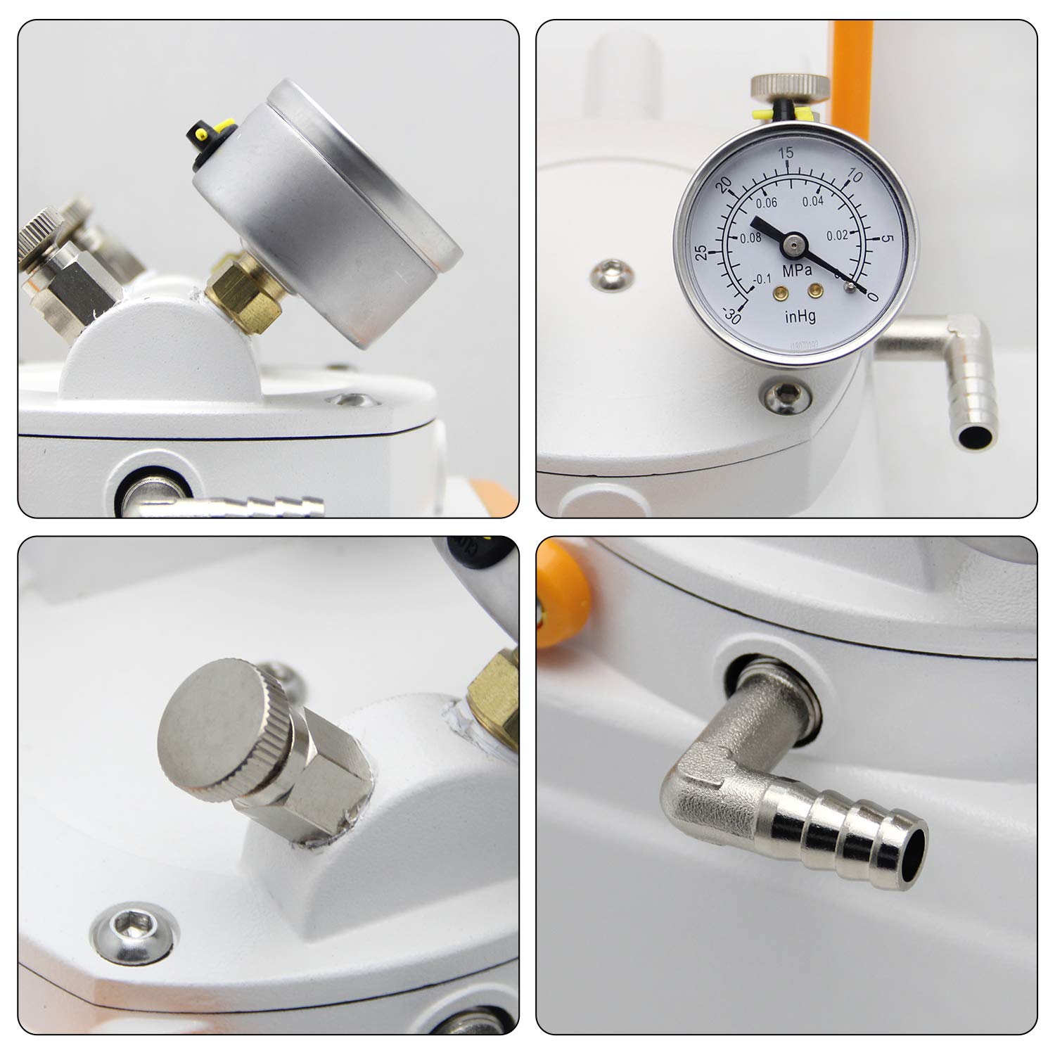 Huanyu Oilless Diaphragm Vacuum Pump Oil Free Anticorrosive Pump 30L/min Lab R&D for Filtration Extraction Apsorption 110V(Anticorrosive Type, GM-0.5A(Single Pump)): Industrial & Scientific