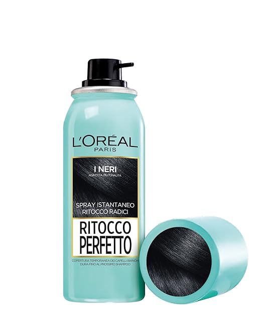 title=L'Oréal Paris Ritocco Perfetto Spray Istantaneo Ritocco Radici, 1 Nero