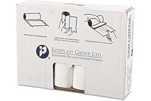 Inteplast VALH3340N16 High-Density Can Liner, 33 x 39, 33gal, 14mic, Clear, 25/Roll, 10 Rolls/Carton