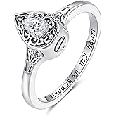 Urn Rings for Ashes for Women: 925 Sterling Silver Teardrop Ashes Ring- Memorial Keepsake Cremation Jewelry Gifts for Loss of a Loved One