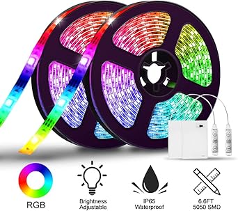 Led Streifen Batterie Solmore 4m Led Stripes Lichtband Stripe Lichterkette Bander 2x 2m Ip65 Wasserdicht Fur Innen Aussen Beleuchtung Weihnachten Dekorative Smd5050 Battery Box Nicht Wasserdicht Amazon De Beleuchtung