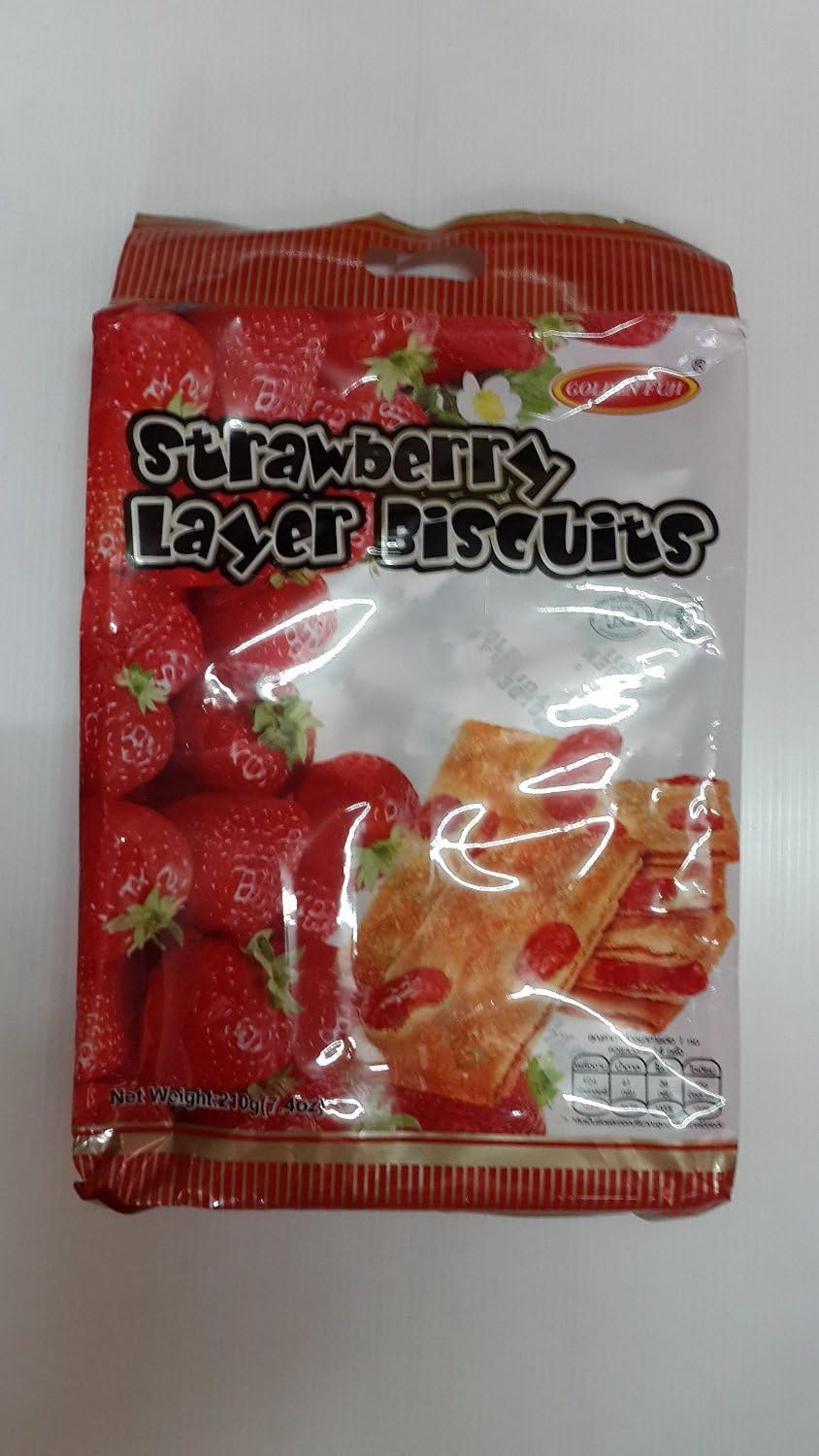 Strawberry Layer Biscuit with Dried Strawberry 7.4 Oz.[pack of 2]