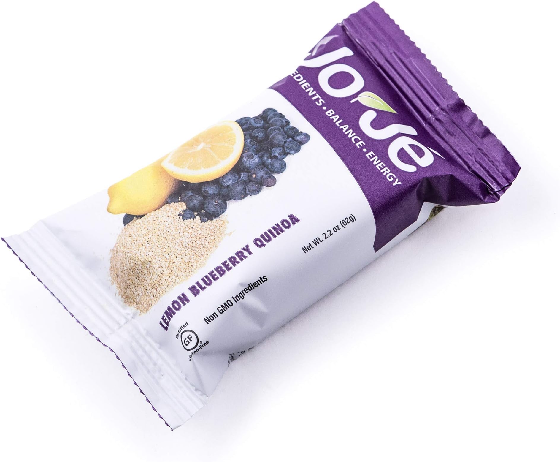 JoJe Soft Baked Real Food Energy Bars | Chef Crafted, Althete Approved | Lemon Blueberry Quinoa | Whole Food, Gluten Free, Good Source of Fiber, Healthy Snacks | 12 Count