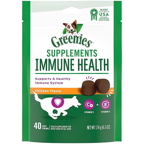 GREENIES IMMUNE HEALTH DOG SUPPLEMENTS WITH AN ANTIOXIDANT...