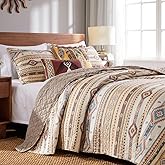 Barefoot Bungalow Phoenix Western Spirit Quilt Set, 3-Piece King/Cal King, Tan