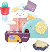GILOBABY Bath Toys Set Waterfall Gears Bear Cactus Suction Cup 6M+ view 1