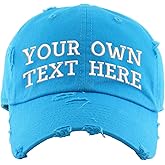 Love Sketches Custom Embroidered Hat, Personalized Text and Design, Adjustable Vintage Style Dad Cap for Men & Women