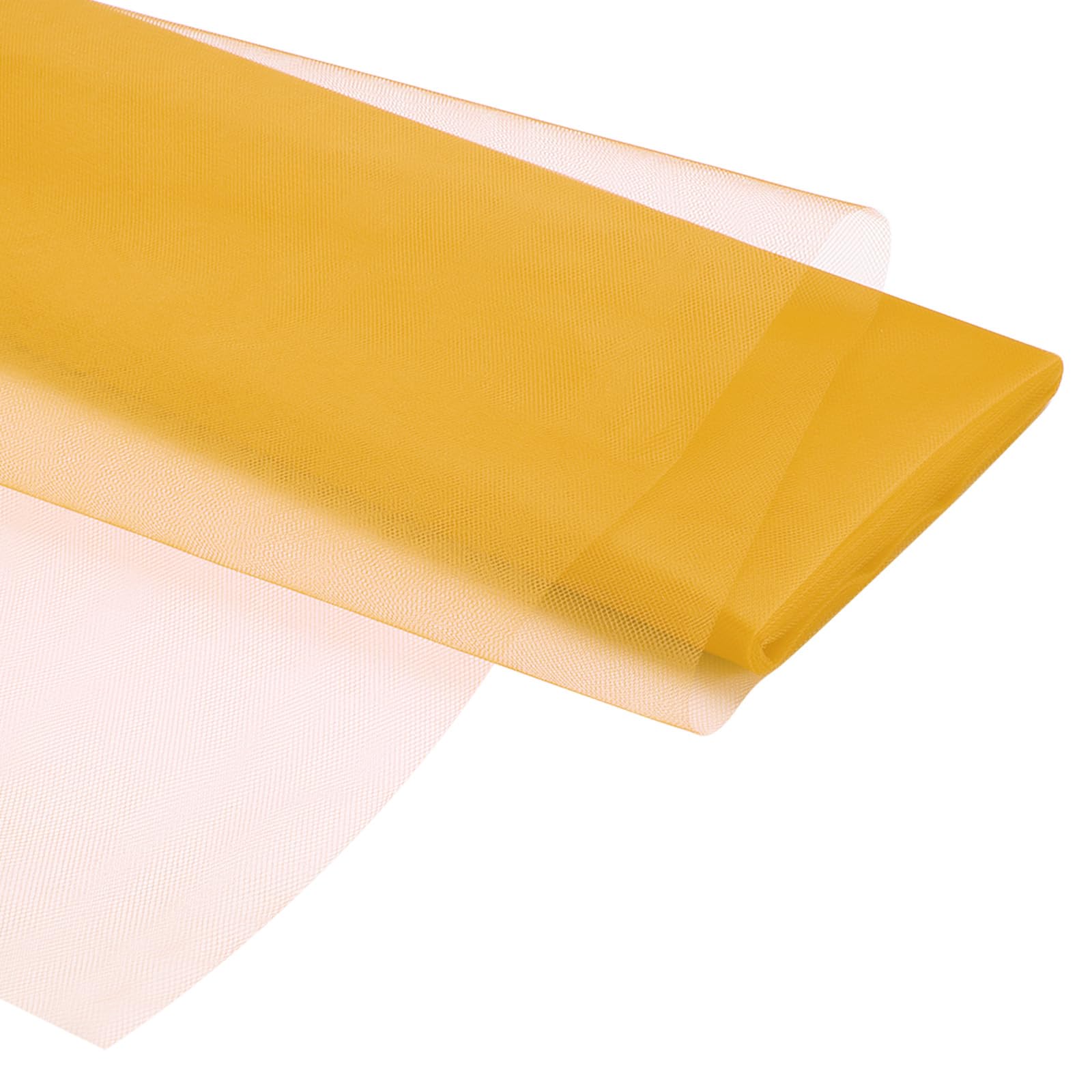 PATIKIL Tulle Fabric Rolls, 54 Inch by 10 Yards Fabric Spool Tulle Ribbon Netting Bolt for DIY Crafts Wedding Party Decorations, Tutu Skirts, Table Skirt, Gift Wrapping, Dark Yellow