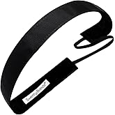 Sweaty Bands Womens Girls Headband - Non-Slip Velvet-Lined Athletic Hairband - Rock Solid Black 1-Inch