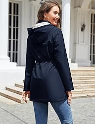 LOMON Women Rain Jacket Lightweight Hooded Jackets
