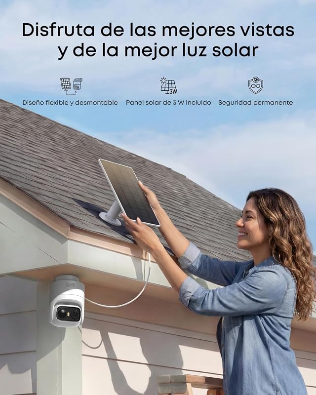 eufy by Anker eufyCam C37 Cámara Vigilancia WiFi Exterior 2K Solar