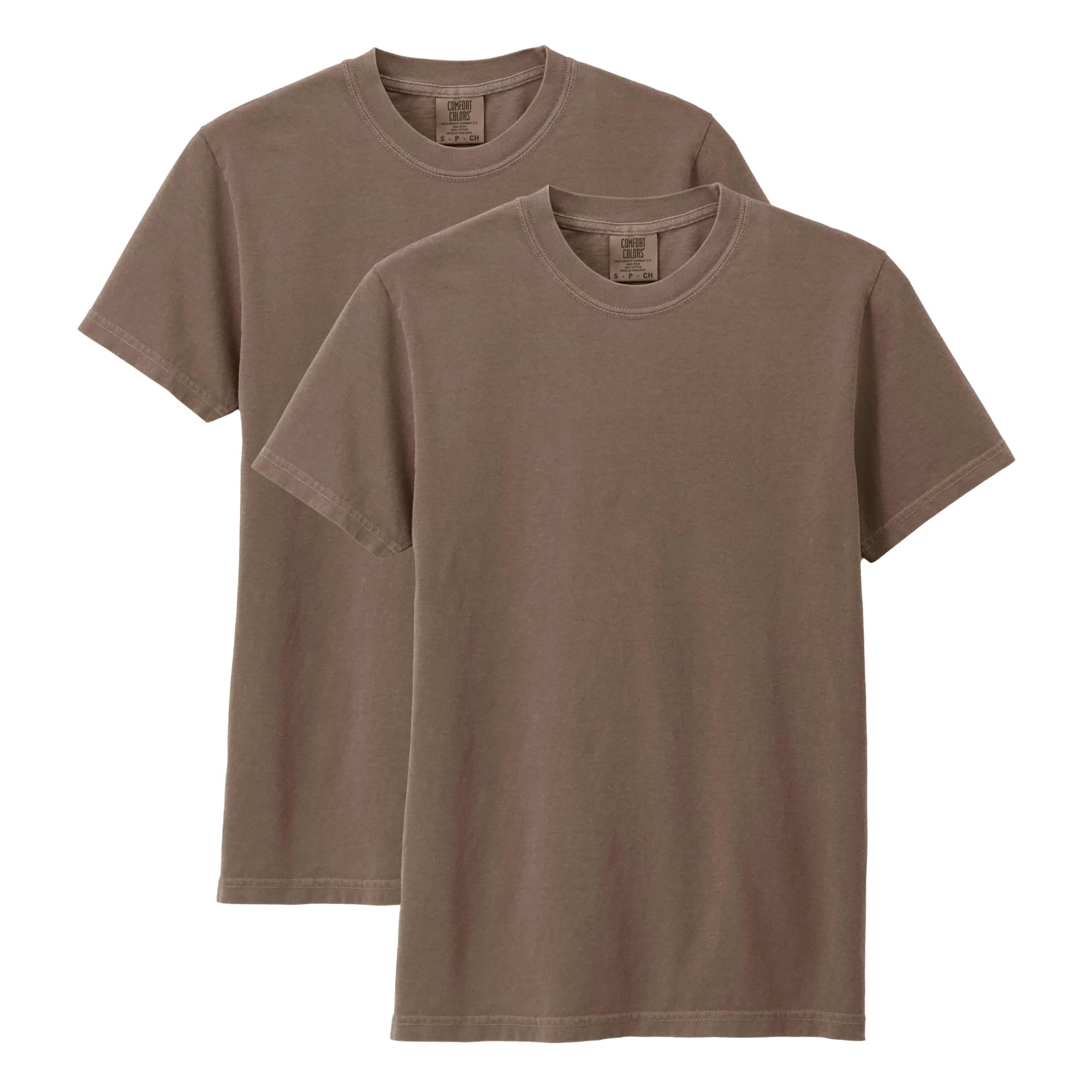 Comfort Colors Adult Heavyweight Short Sleeve Tee, Style G1717/G1745, Multipack, Espresso (2-Pack), Small Image