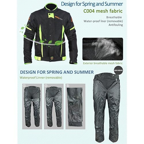 Riding Tribe JK-37 Motorcycle Racing Jecket and Pants Suit with