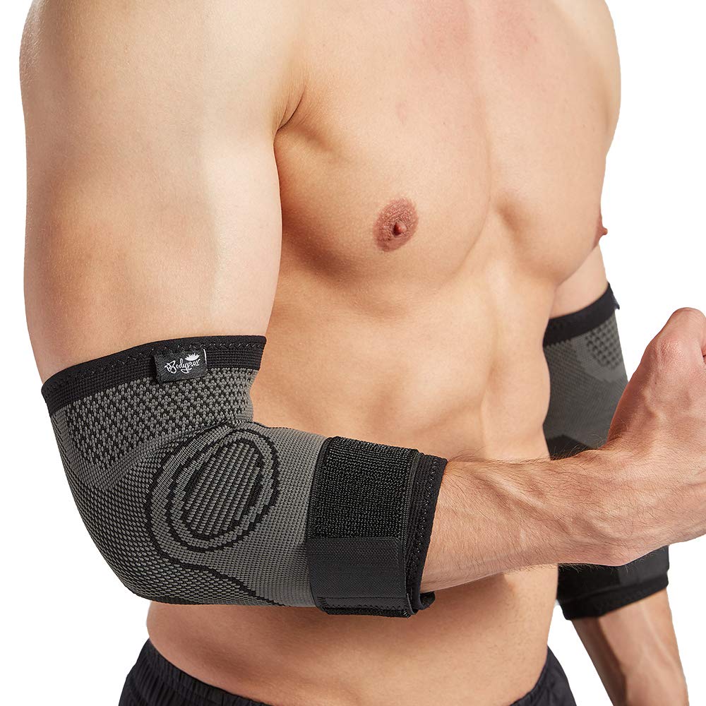 Elbow Brace with Strap for Tendonitis 2 Pack, Tennis Elbow Compression Sleeves, Golf Elbow Treatment: Industrial & Scientific