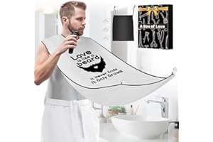 LONGESISM Dad GIfts for Fathers Day from Wife, Cool Men Birthday Gift Ideas Beard Bib Shaving Apron Hair Catcher Cape, Christmas Anniversary Valentines Day Stocking Stuffers for Him Husband Boyfriend