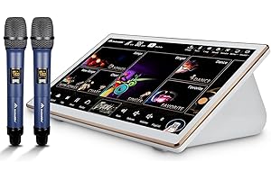 INANDON USA 2025 KD9 Max 18.5" All-in-One Chinese Karaoke Player, 2 UHF Wireless Microphone, 18.5 inch Capacitive Touch Screen, 650K Cloud Song Library