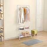 Youyijia Small Clothes Rail 60x36x151cm White Heavy Duty Metal Rack view 7