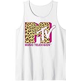 MTV Logo Leopard Print Tank Top Small