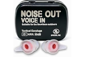 TACTIC STAR Shooting Earplugs for Pickup Sound, 30 dB NRR Hearing Protection - Silicone & Reusable Ear Plugs for Outdoor Shooting, Firing Range & Hunting, White