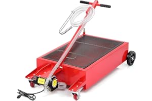 20 Gallon Electric Oil Drain Pan with 110V Electric Pump,8ft Hose & Folding Handle Oil Drain Cart for Cars, Trucks, Buses, RV