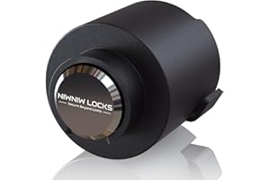 NiwNiw 2-5/16" Heavy Duty Trailer Hitch Lock - Ball Coupler&Safety Chains Anti-Theft,Travel RV/Pop-Up Camper/Boat/Truck/Motorcycle/ATV/UTV/Flatbed/Cargo/Dump/Utility Trailer Tongue Lock Secure Design