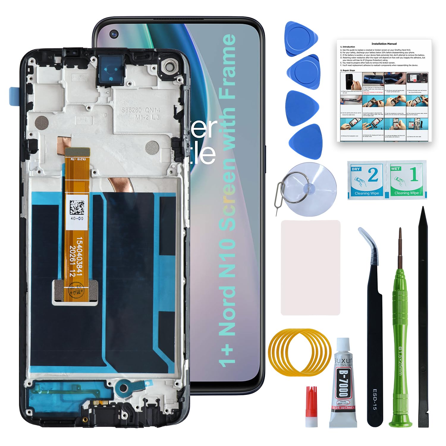 LOZOP Nord N10 5G LCD Screen Replacement Kit with