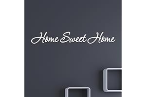 Vinyl Quote Me Home Sweet Home Wall Decal, White, USA Made, Living Room Décor