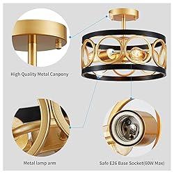 XINGQI Modern Semi Flush Mount Ceiling Light