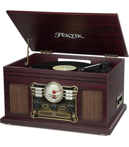 Amazon.com: Sylvania SRCD838 5-In-1 Nostalgic Turntable with CD