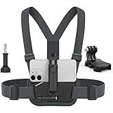 Sametop Phone Chest Mount Harness Holder Mobile Phone Strap Clip Compatible with iPhone Samsung GoPro 13/12/11/10/9/8 DJI Osmo and Most Cell Phones Action Cameras POV/VLOG