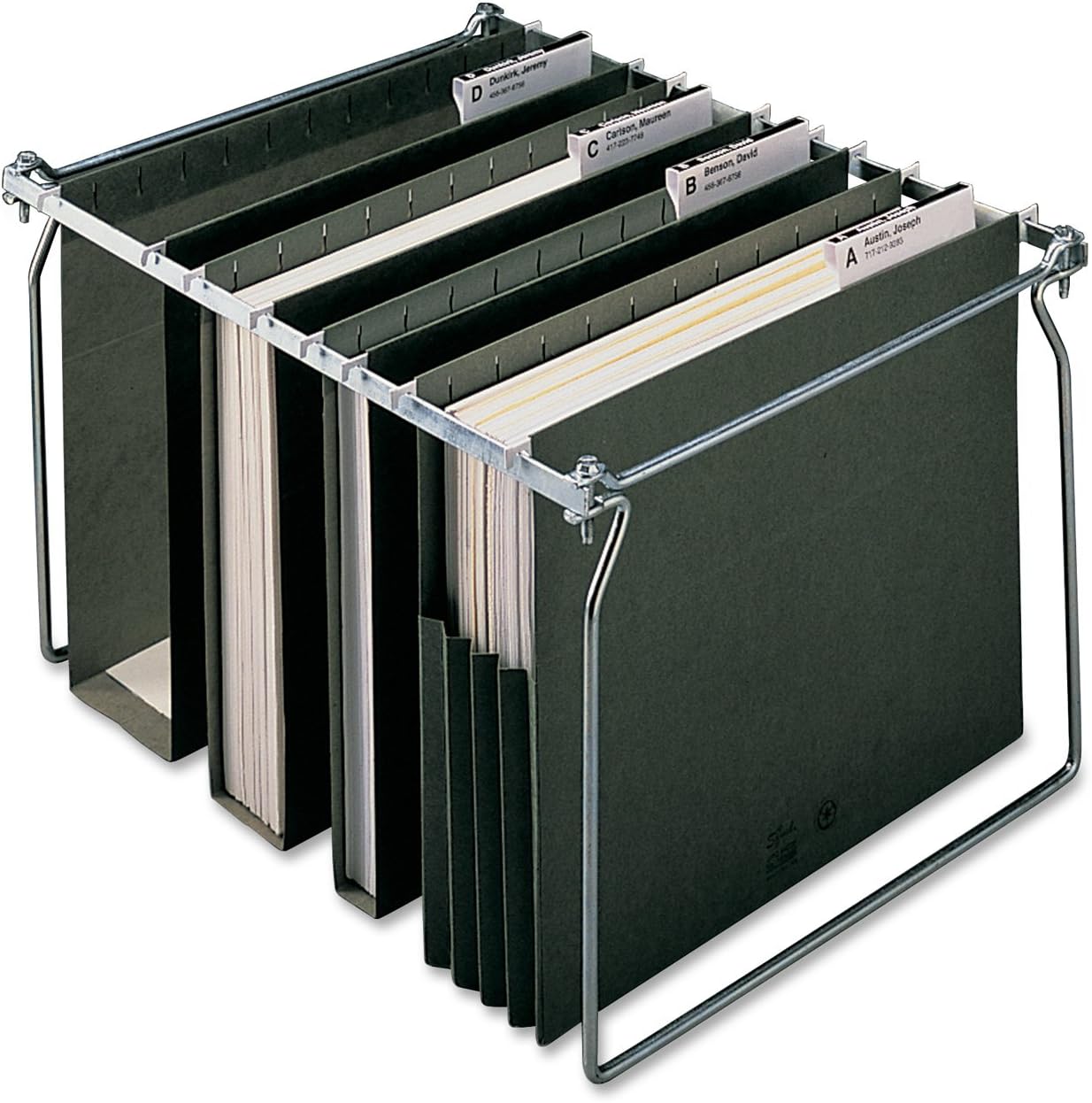 Smead Steel Hanging File Folder Frame, Letter Size, Gray, 2 per Pack (64870) : File Cabinate Holder : Office Products