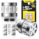 AUXITO Latest 194 LED Bulbs Red, Canbus Error Free 168 2825 T10 W5W LED Bulb for Car Dome Door Map Courtesy Trunk Cargo License Plate Exterior Lights, Pack of 2