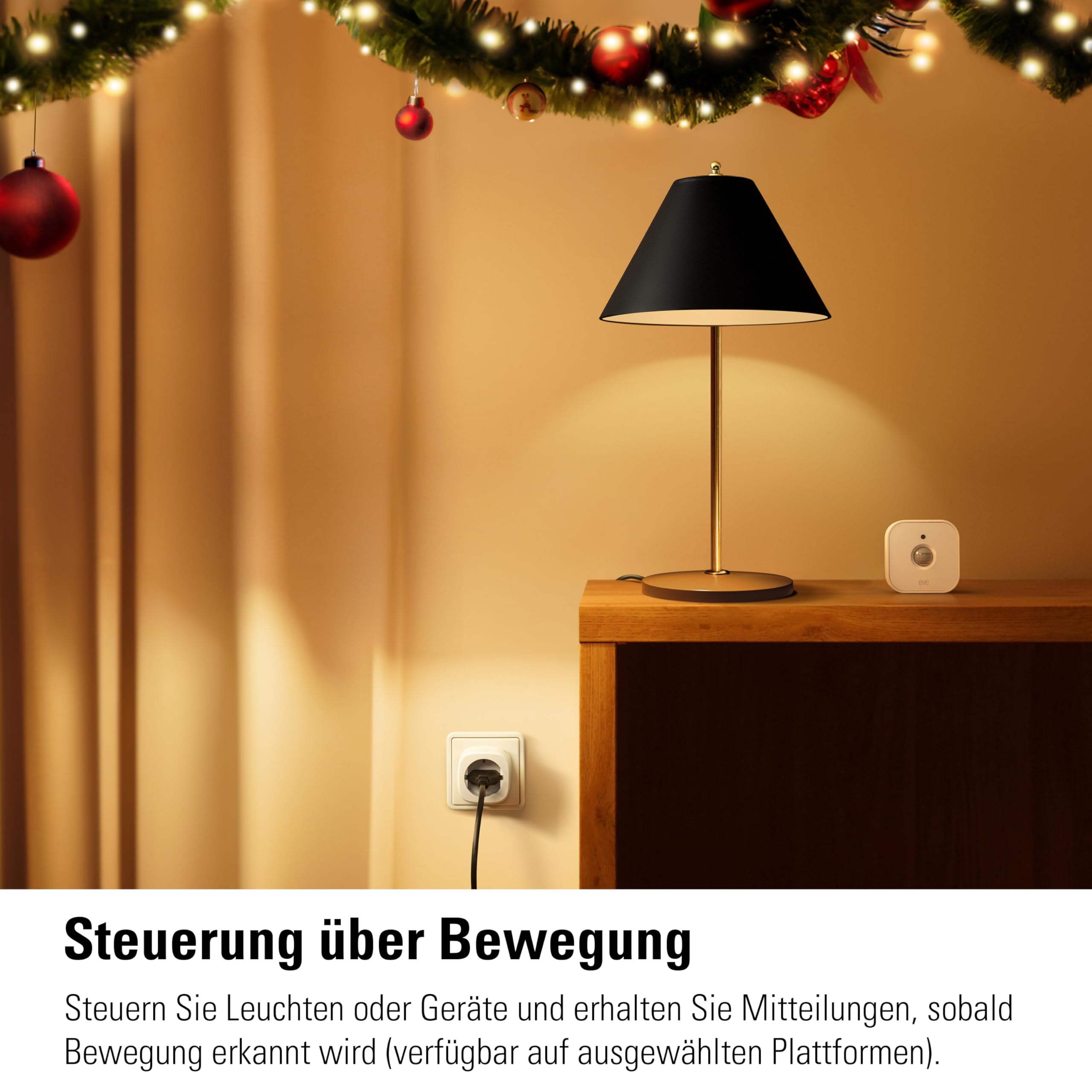 Eve Motion (Matter), Bewegungsmelder mit Lichtsensor (Innen-/Außenbereich), smarte Licht-/Geräte-Steuerung, kompatibel mit Alexa, Apple Home, Google Home, SmartThings, Thread Border Router erforderl 5
