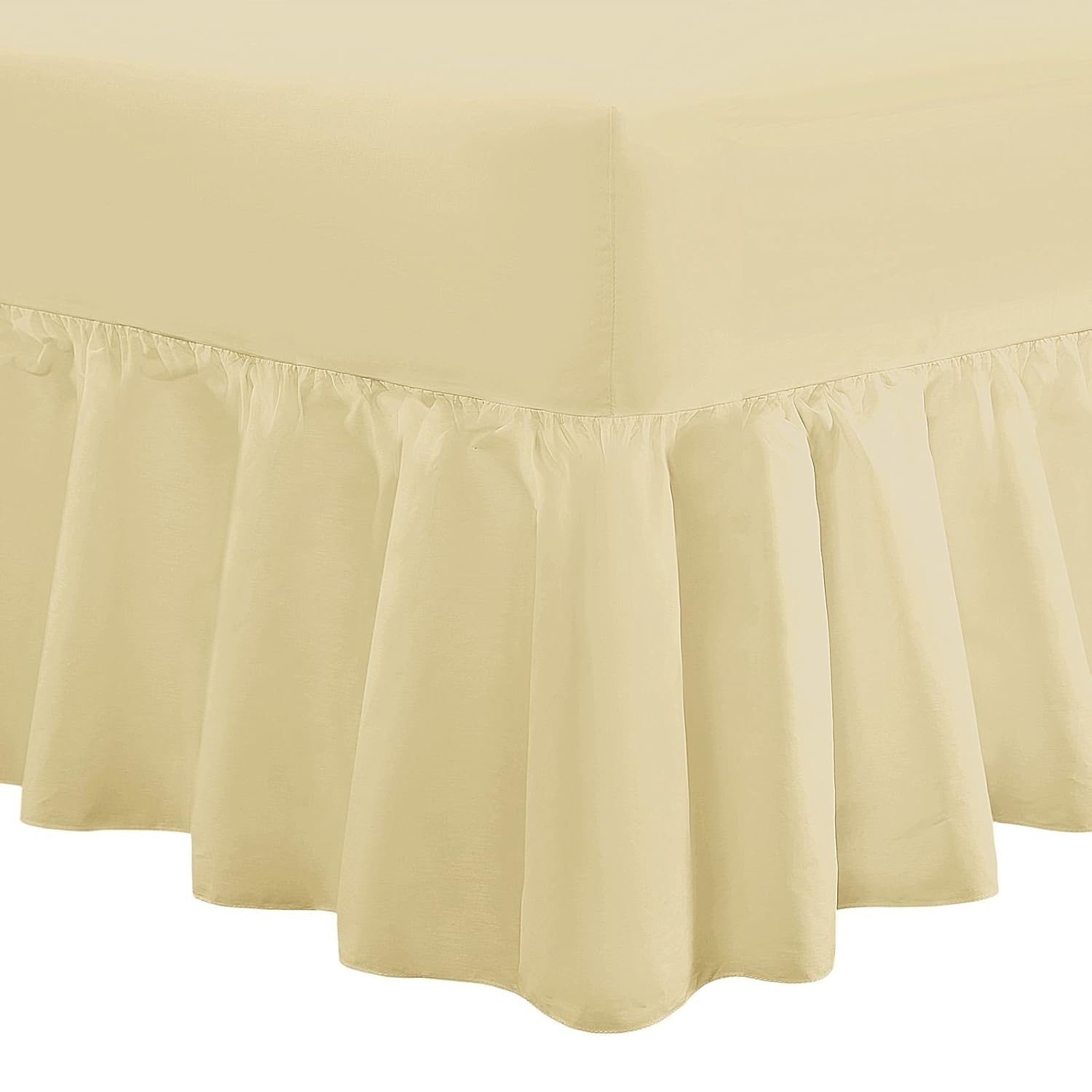 100/ percale 40cm frilled valance sheet extra deep Fitted Bed Sheets