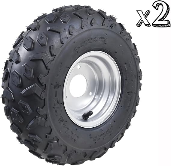 TDPRO 145/706 ATV Go Kart Quad Tires and Rims 4PR Wheels