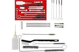 YUZES Professional 23 Pcs Set Cleaning Kit for Cleaning Spray Guns, Suction, Gravity, Pressure Feed,HVLP, and Airbrushes