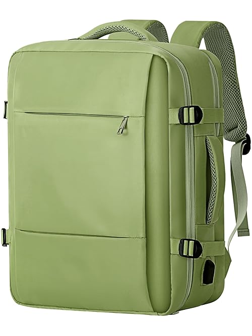 FIORETTO Mens Womens Cabin Bag 45x36x20 for New Easyjet, Waterproof Carry On Backpack for Airplanes, Travel Backpack Rucksack Underseat Luggage Travel Bag with Laptop Compartment Green