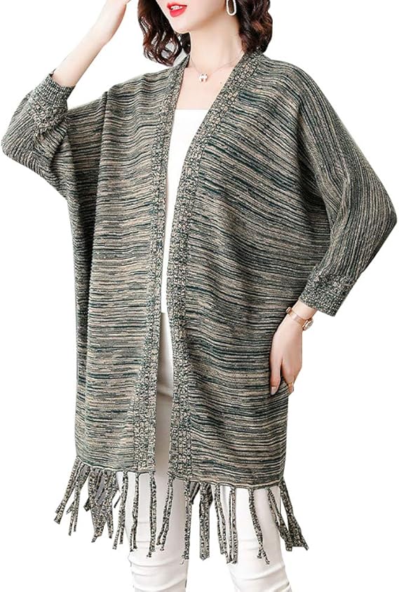 Amazon アンミダ Anmida ウール ニットカーディガン ニットポンチョ セーター ドルマンニット トップス 秋冬 ニット レディース カーディガン ボレロ 通販