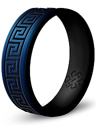 Knot Theory Greek Key Silicone Ring for Men and